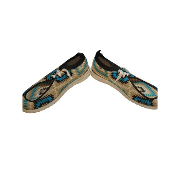 jypsy jazz very g comfy lace up loafers aztec print - Picture 1 of 4